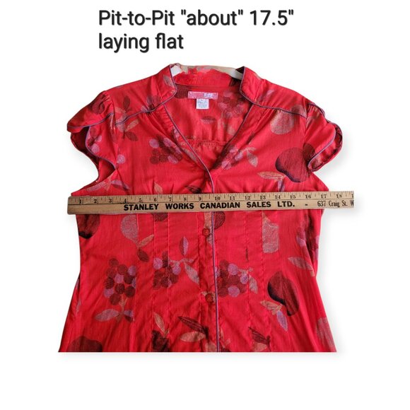 Urban Outfitters Lux Y2K Red Apple Print Teacher Dress S - Picture 7 of 11